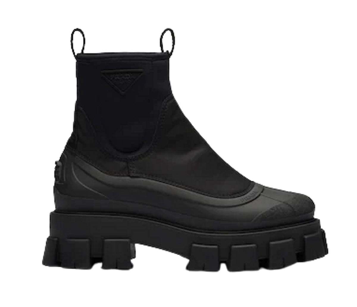Prada Black Monolith Re-Nylon Gabardine Boots