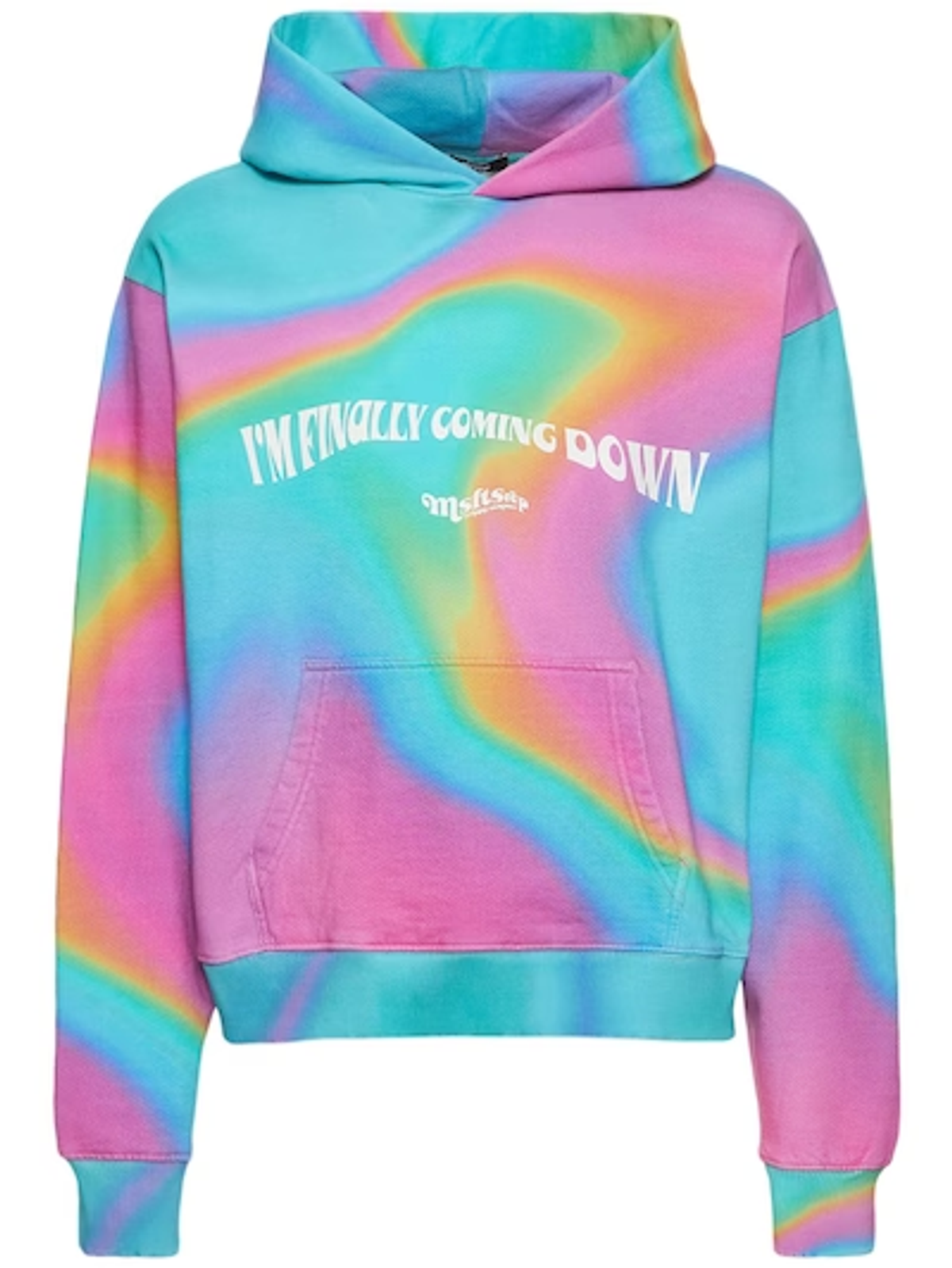 MSFTSrep Holographic Print Cotton Hoodie