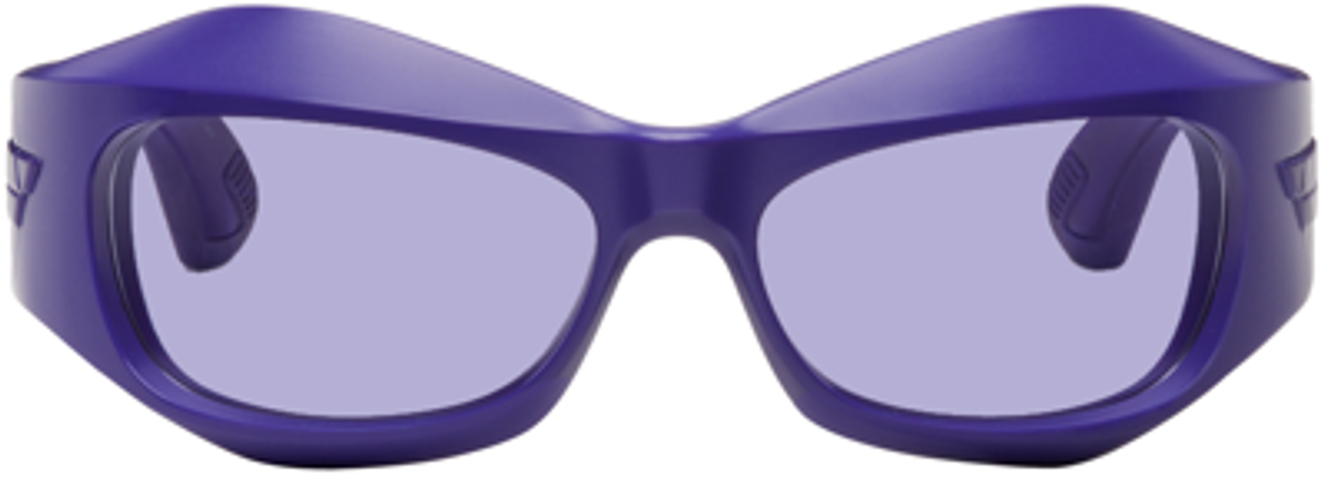 Bottega Veneta Purple Oval Sunglasses