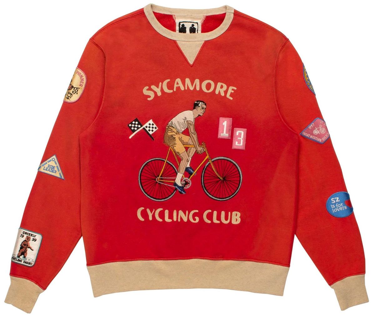 Samuel Zelig Sycamore Cycling Red Crewneck