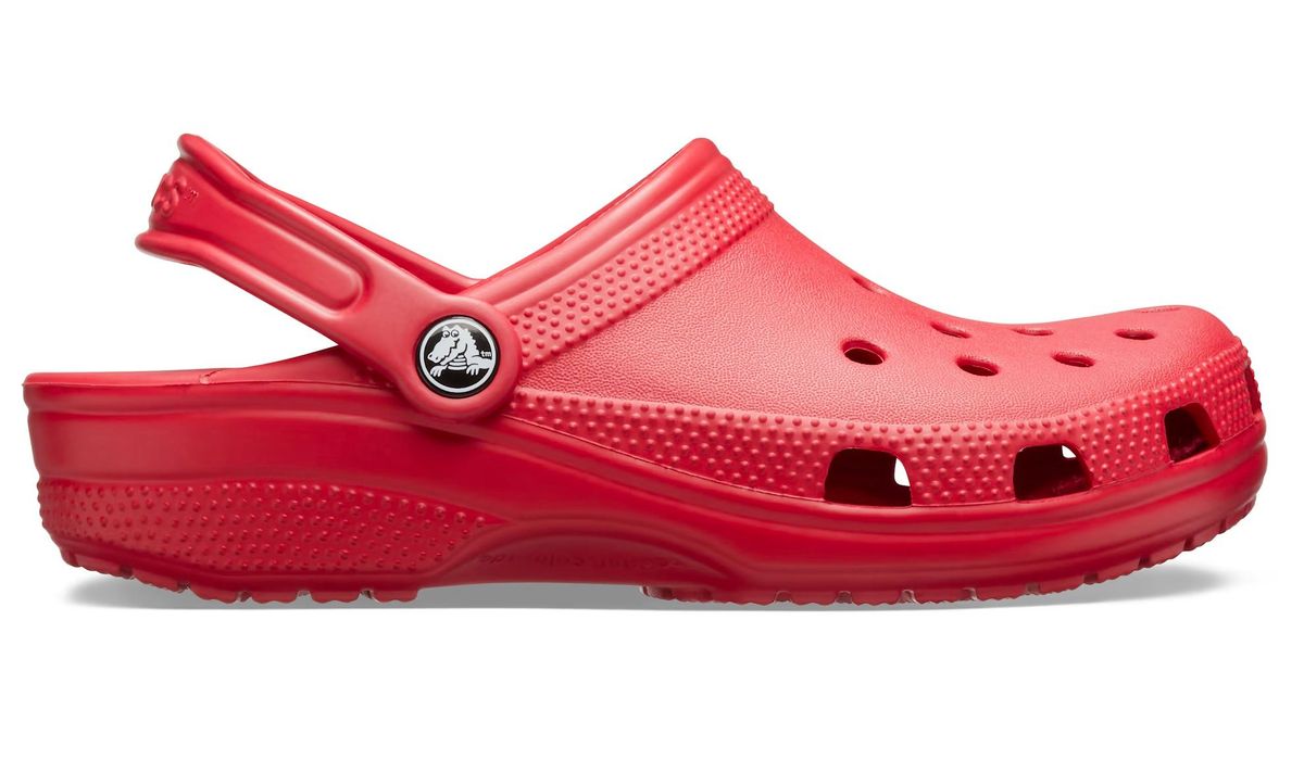 yeezy crocs red
