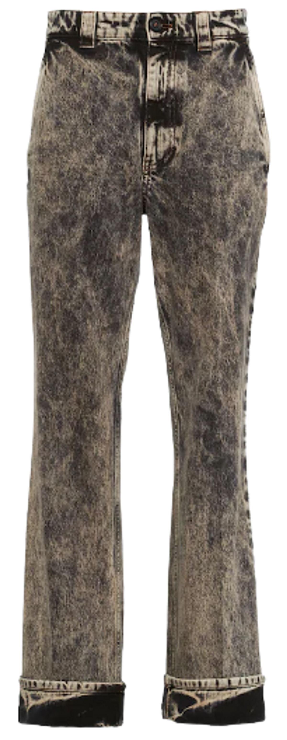 Miu Miu Black Marbleized Denim Jeans