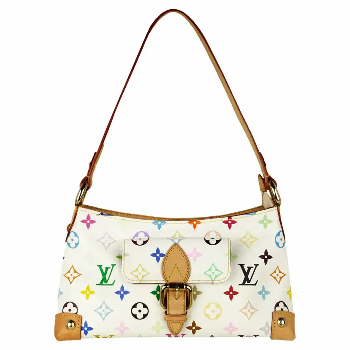 Louis Vuitton White Multicolor Monogram Shoulder Bag WHAT’S ON THE STAR?