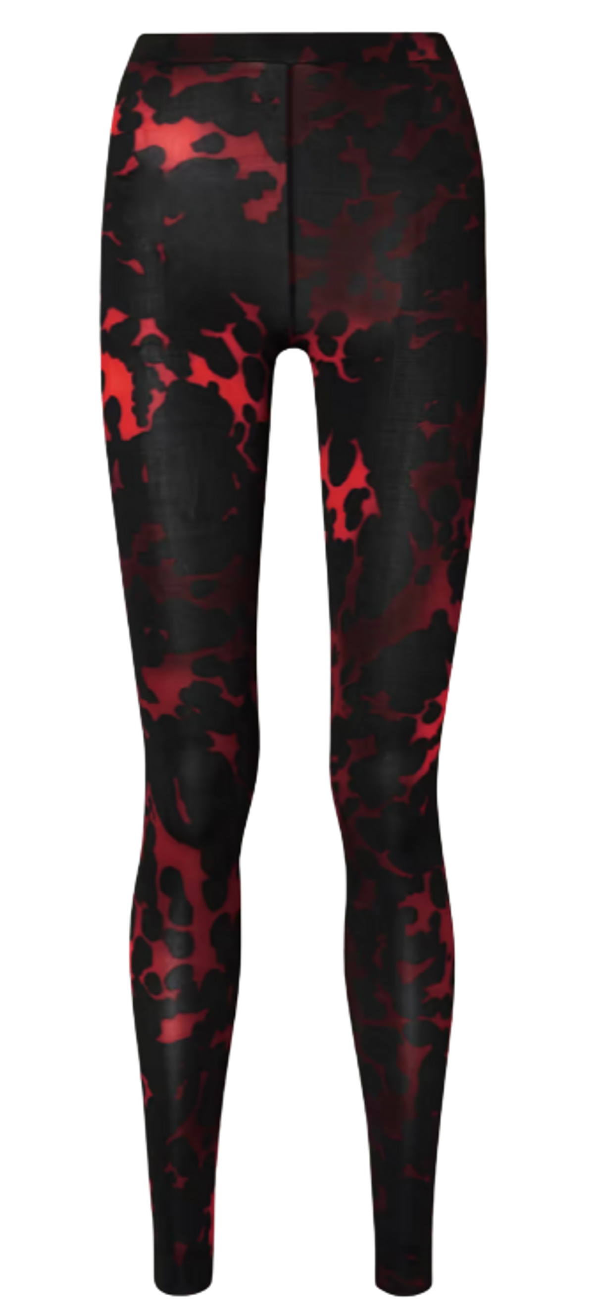 Dries Van Noten Printed Stretch Red Jersey Leggings
