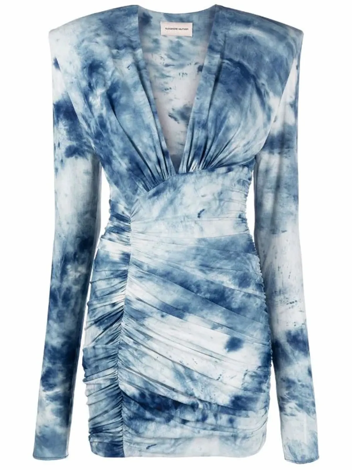 Alexandre Vauthier Tie-Dye Print Ruched Mini Dress