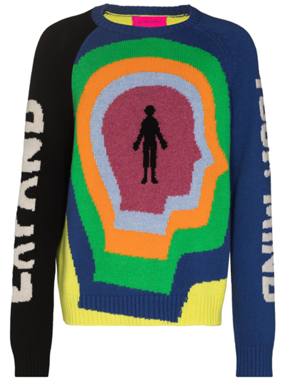 The Elder Statesman Multicolor Expand Your Mind Crewneck Sweater