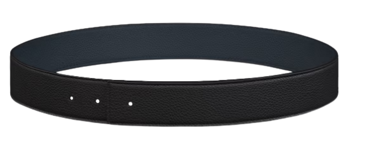 Dior Black Navy Blue Grained Calfskin Belt
