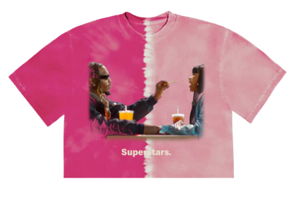 McDonald's Merch × Offset Merch × Cardi B Merch Superstars Tie Dye Cropped Tee