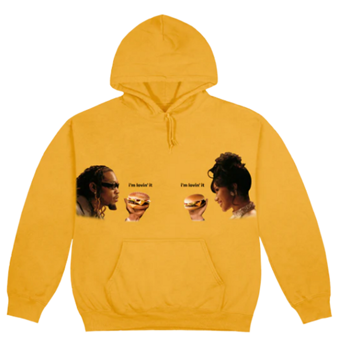 McDonald's Merch × Offset Merch × Cardi B Merch Lovin It Yellow Hoodie