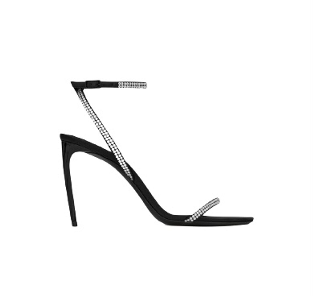 Saint Laurent Crepe Satin Georgia Sandals