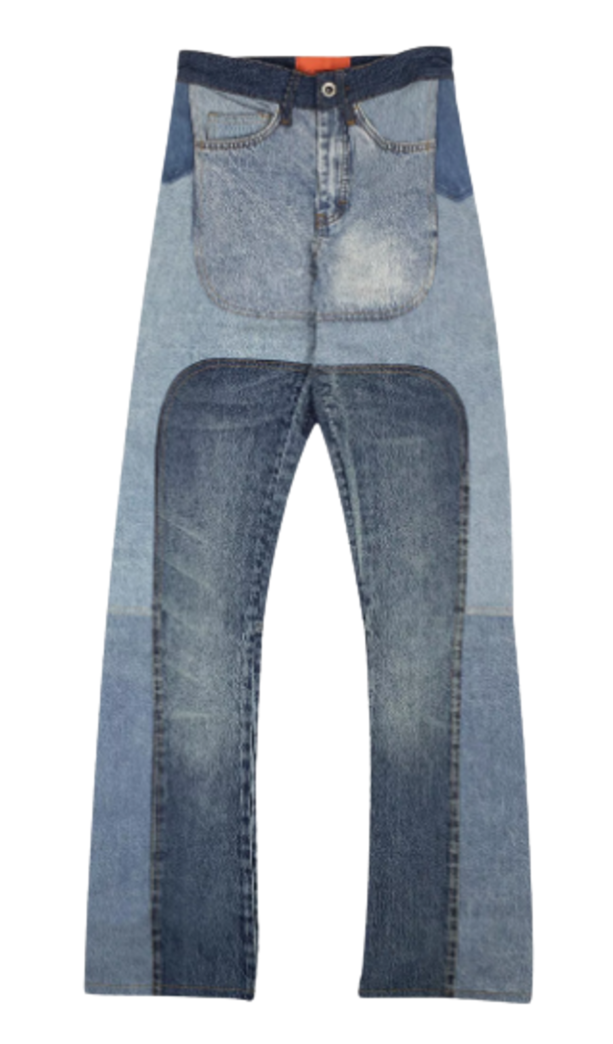 Who Decides War Upcycled Patchwork Denim Indigo Jeans