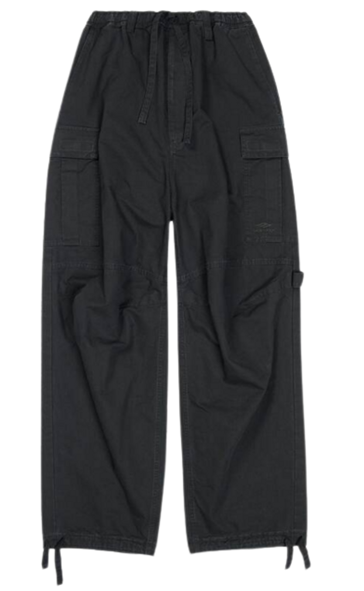 Balenciaga Drawstring Black Cargo Pants