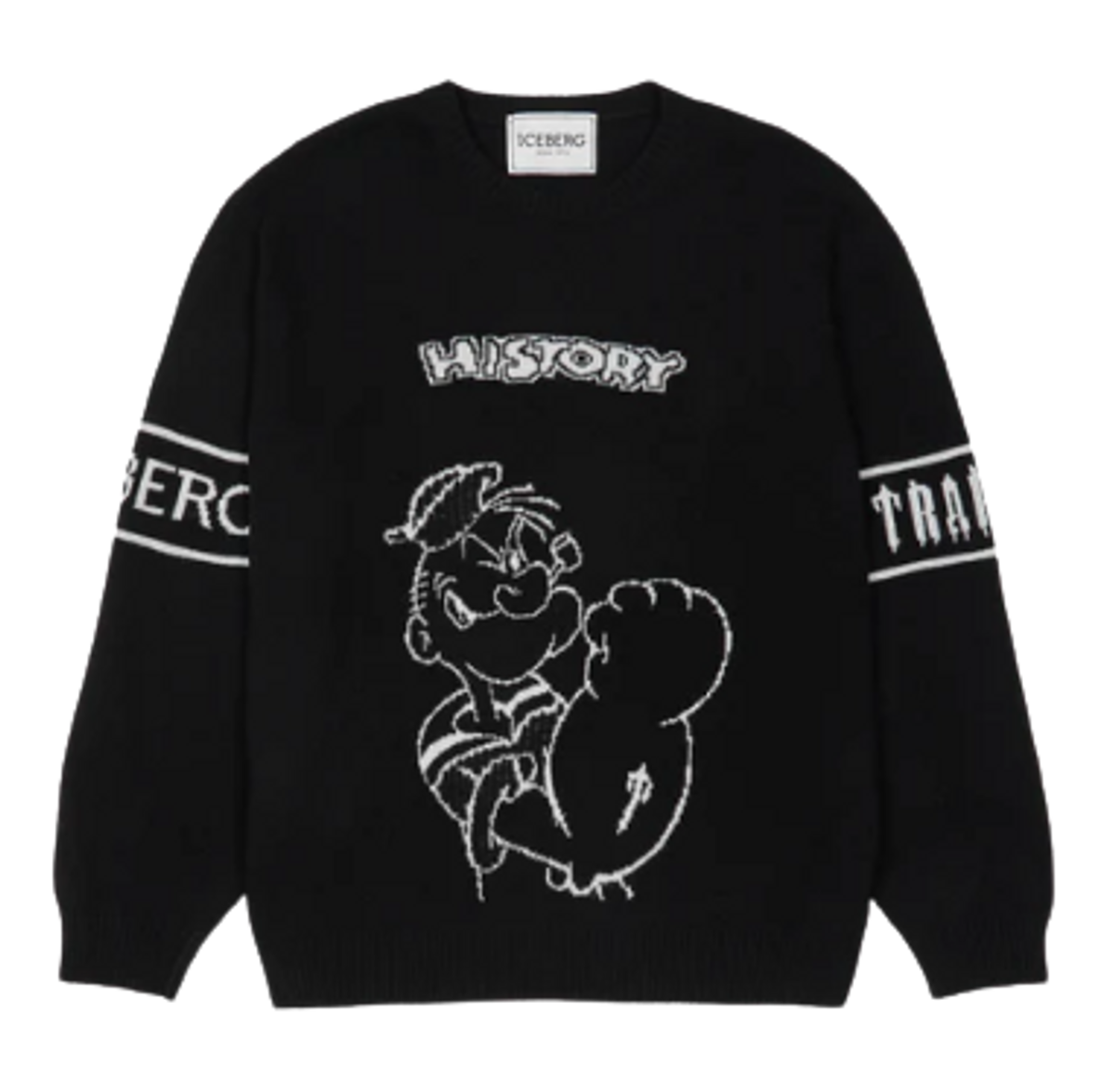 Iceberg × Trapstar Black Knitted Popeye Sweater