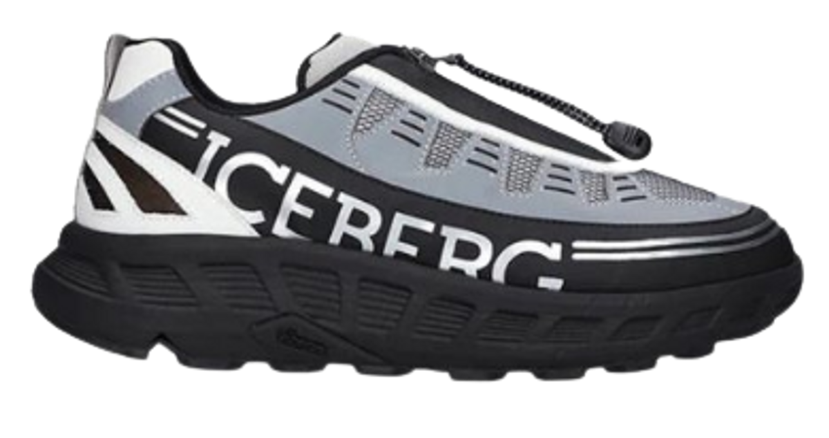Iceberg Zipper Black Logo Sneakers