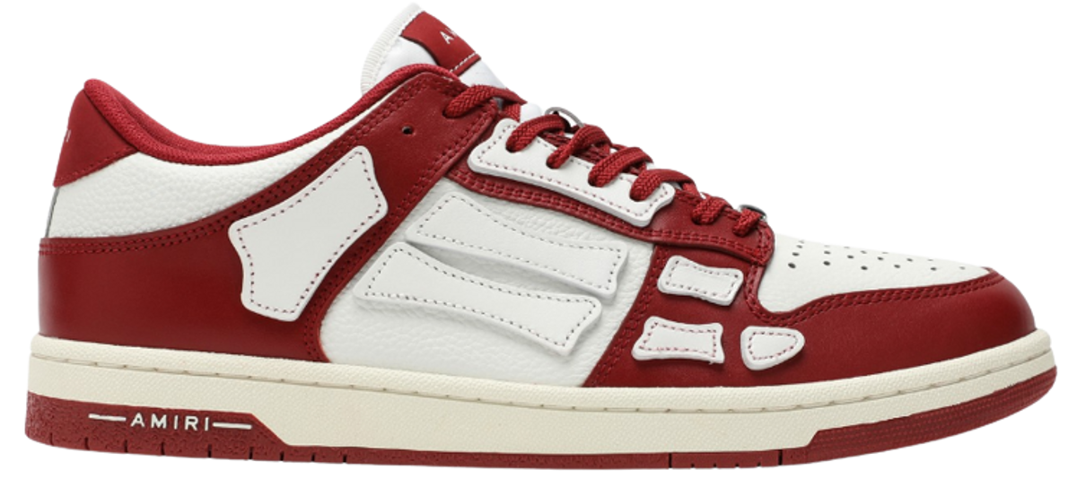 Amiri Red And White Skel Top Low Sneakers