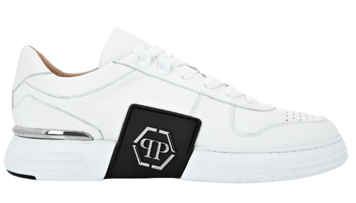 Philipp Plein Phantom Kick$ Leather Lo-Top Sneakers