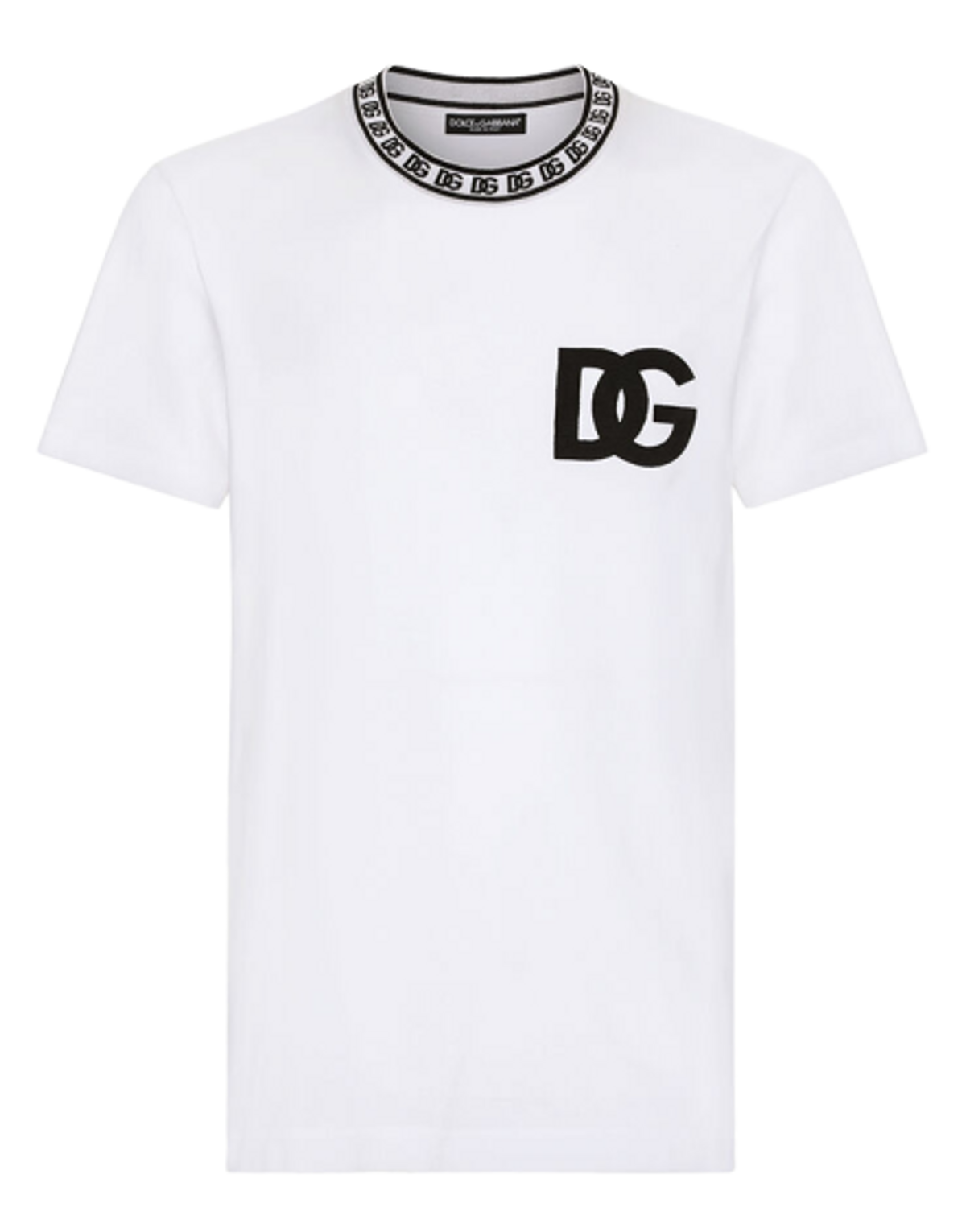 Dolce & Gabbana White Cotton Round-Neck T-shirt