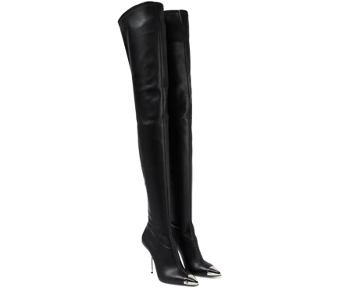 David Koma Faux Leather Over-The-Knee Boots