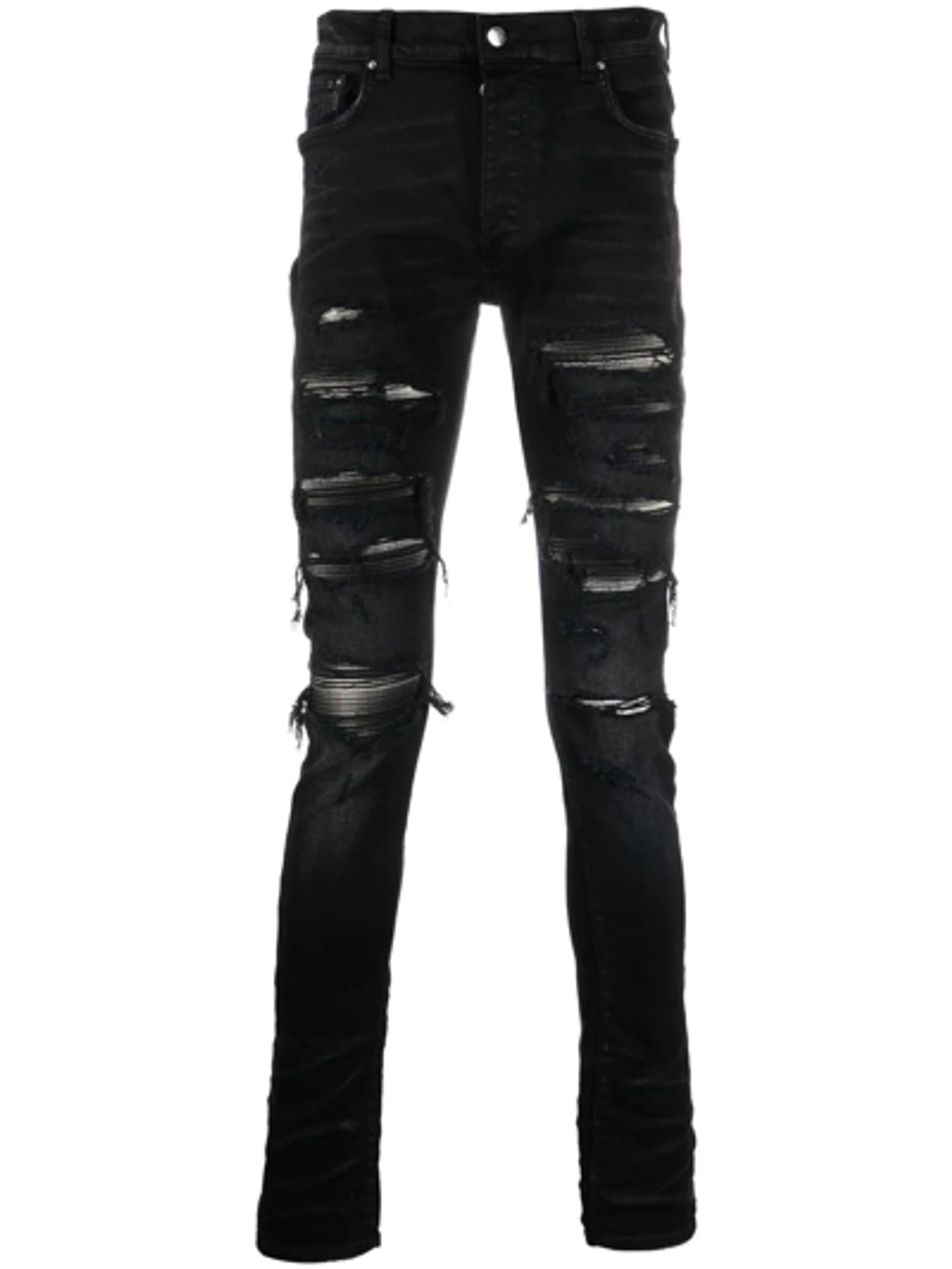 Amiri Distressed Black Skinny Jeans