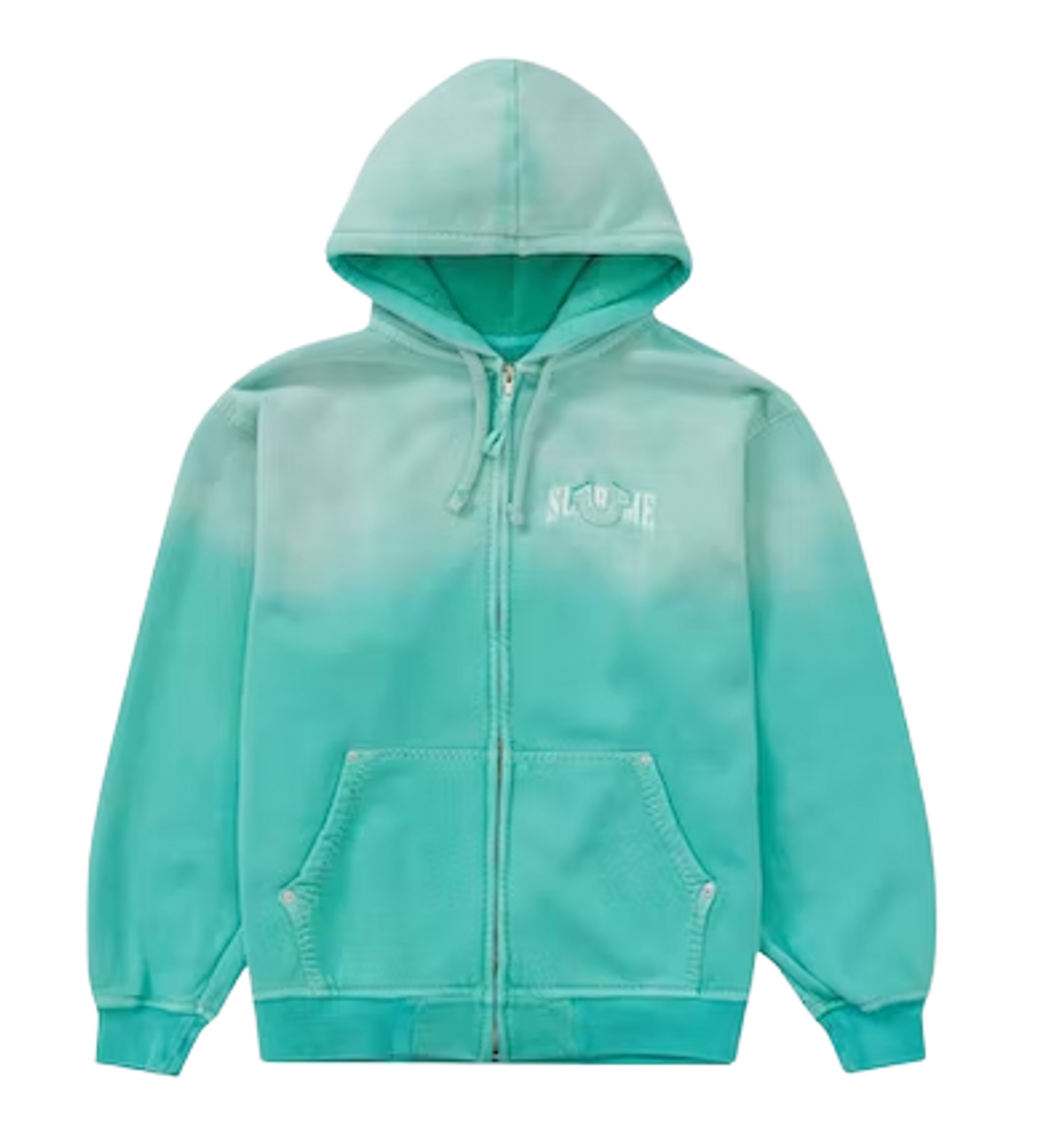 Supreme × True Religion Zip Up Aqua Hooded Sweatshirt