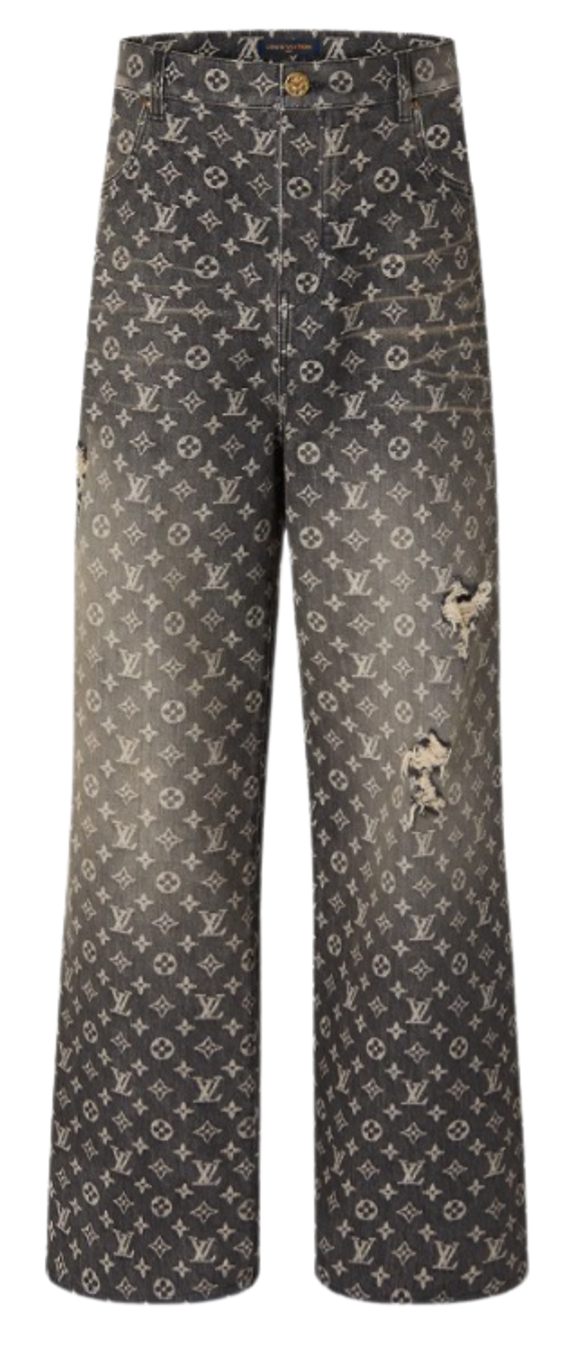 Louis Vuitton Cotton Oversized Bridal Logo Jeans