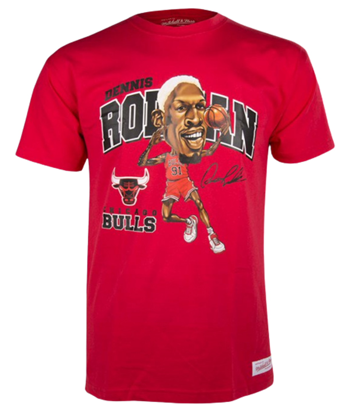Mitchell & Ness Dennis Rodman Caricature Vintage T-Shirt