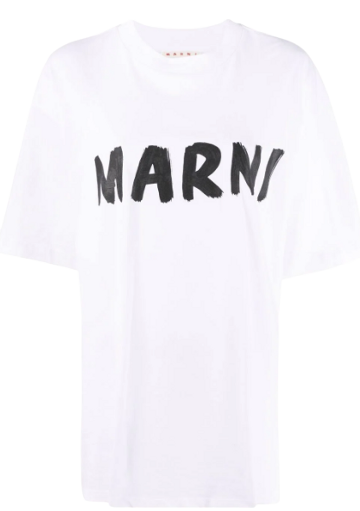 Marni Brushstroke White Logo Print T-Shirt