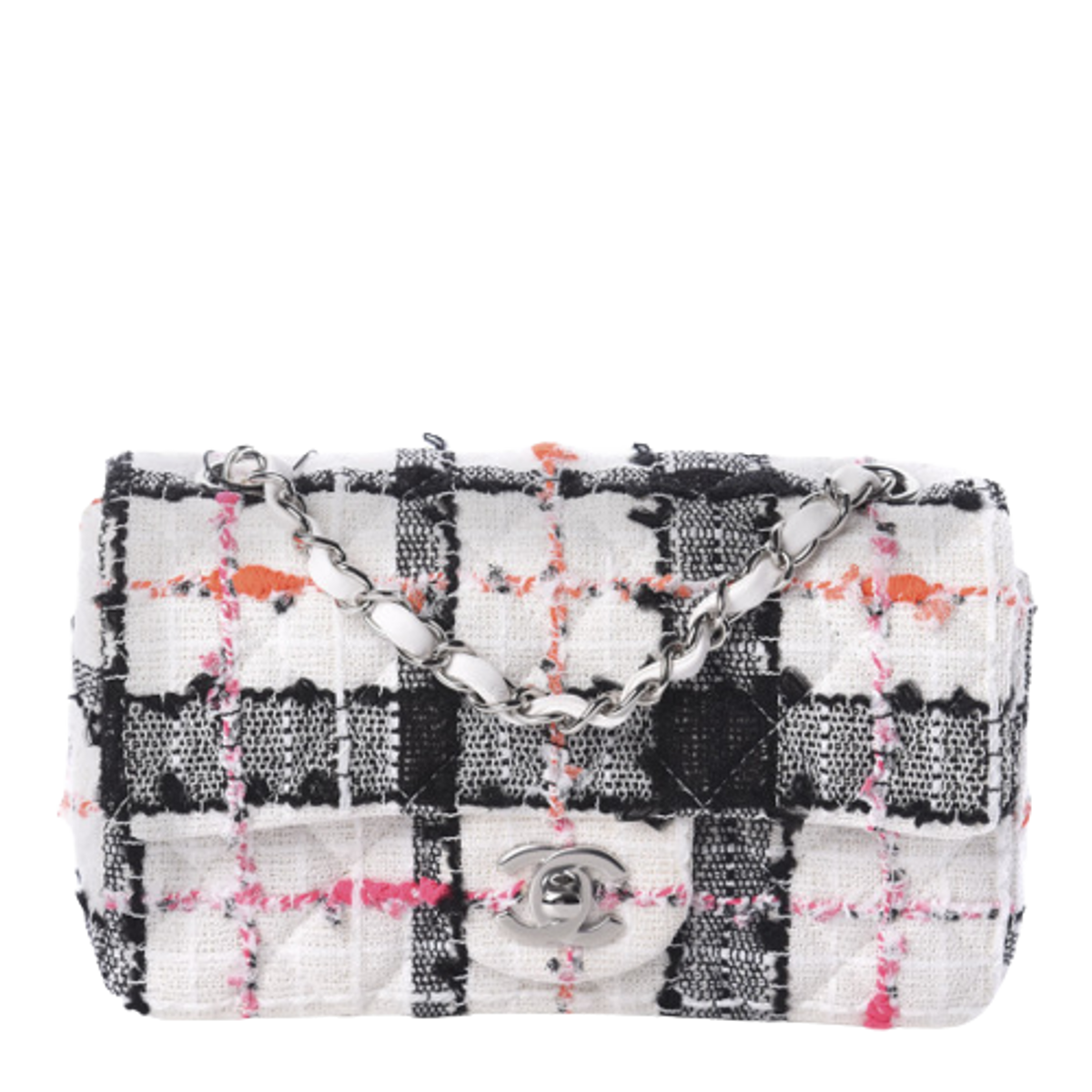 Chanel Tweed Quilted Mini Rectangular Flap Bag