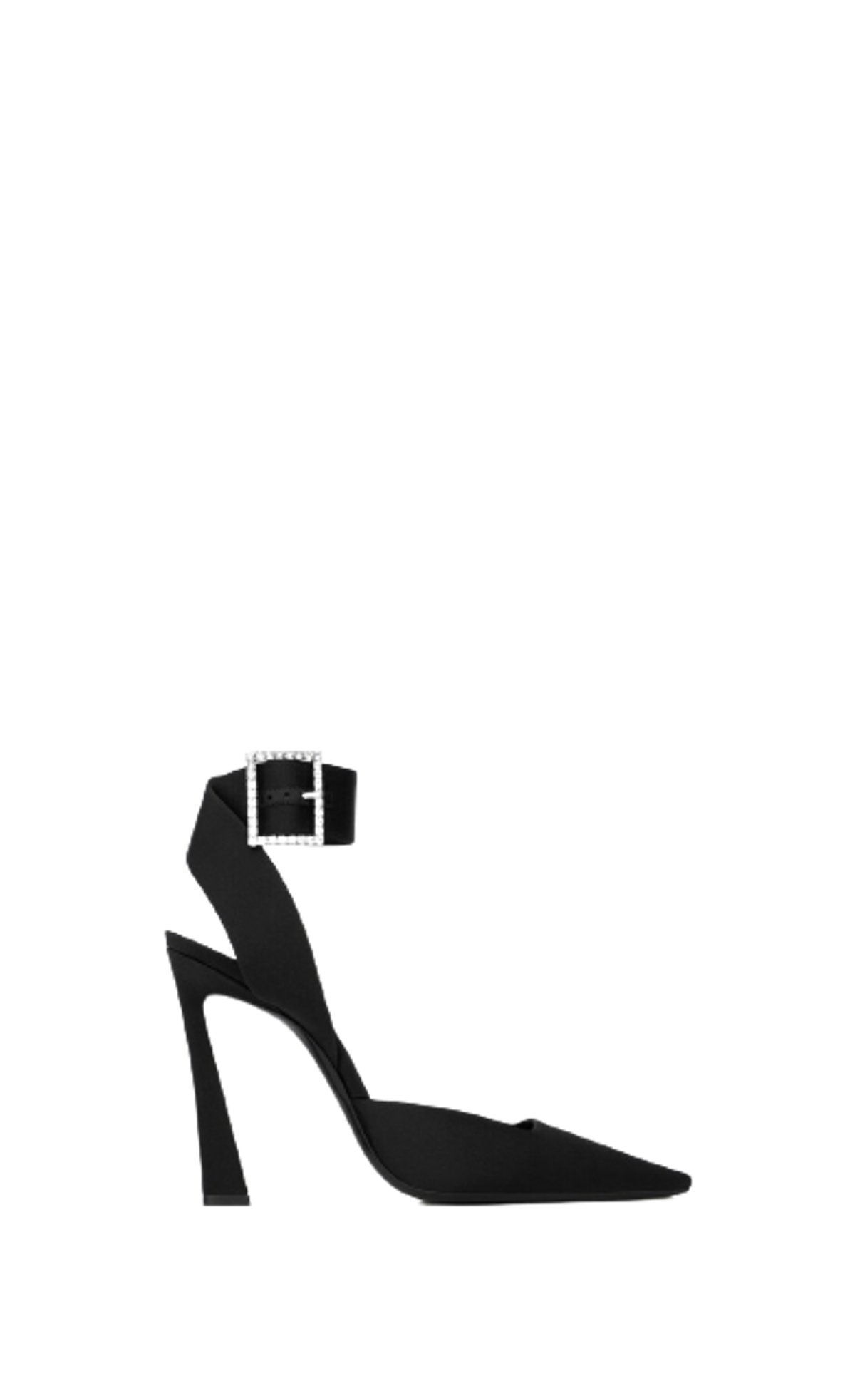 Saint Laurent Fanny Slingback Crepe Satin Pumps