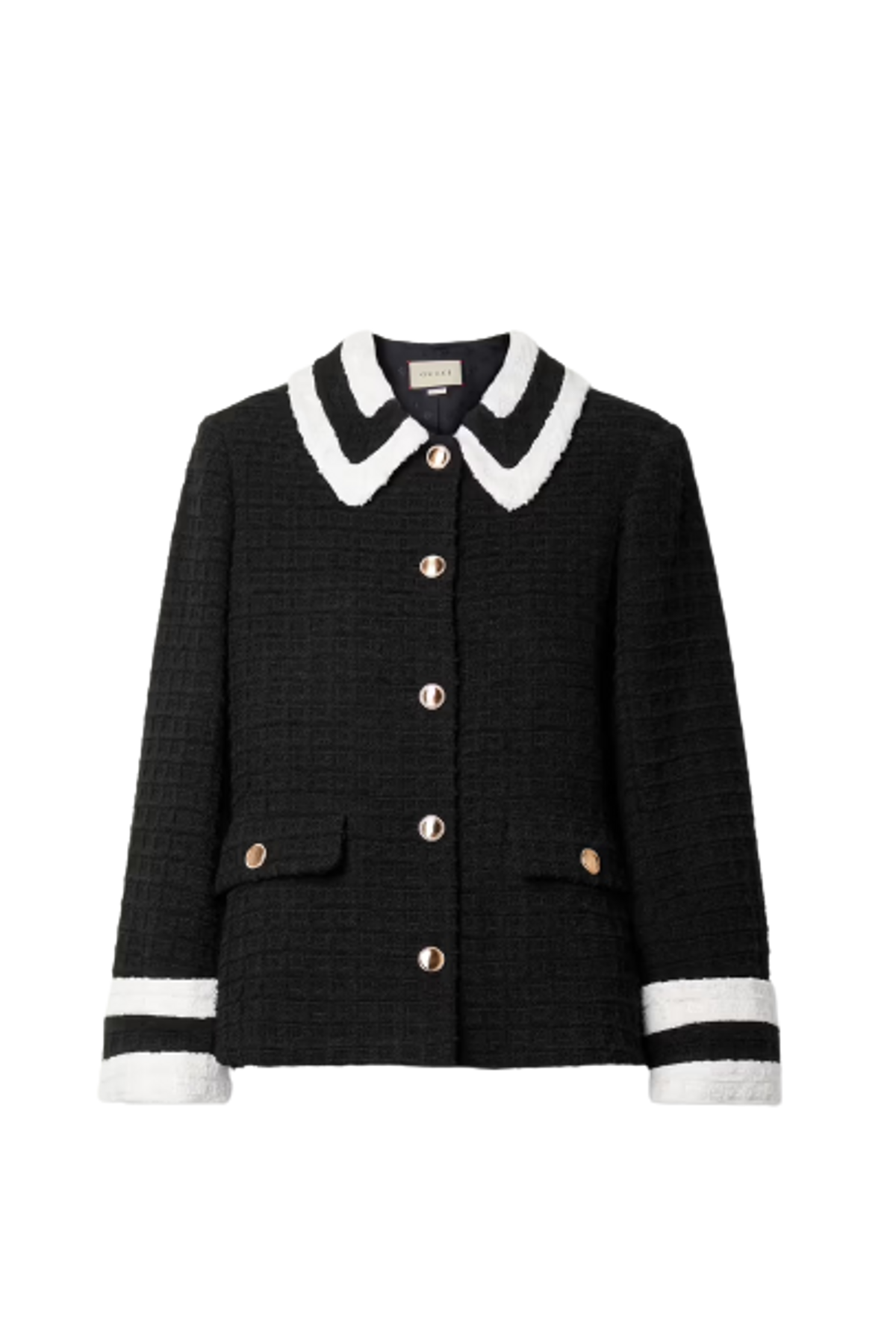 Gucci Two-Tone Cotton-Blend Tweed Jacket