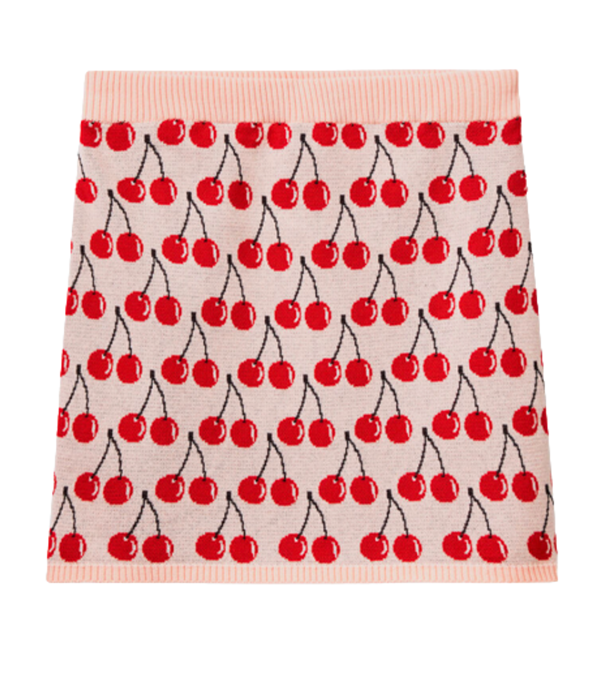 Benetton Pink Cherry Pattern Mini Skirt
