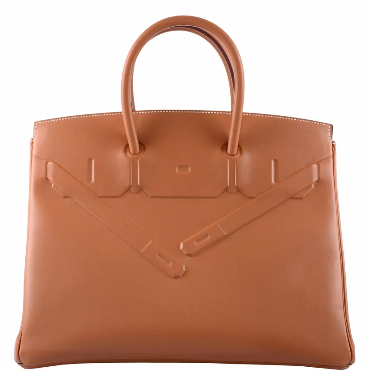 Hermes Shadow Birkin Gold Swift Palladium Hardware Bag