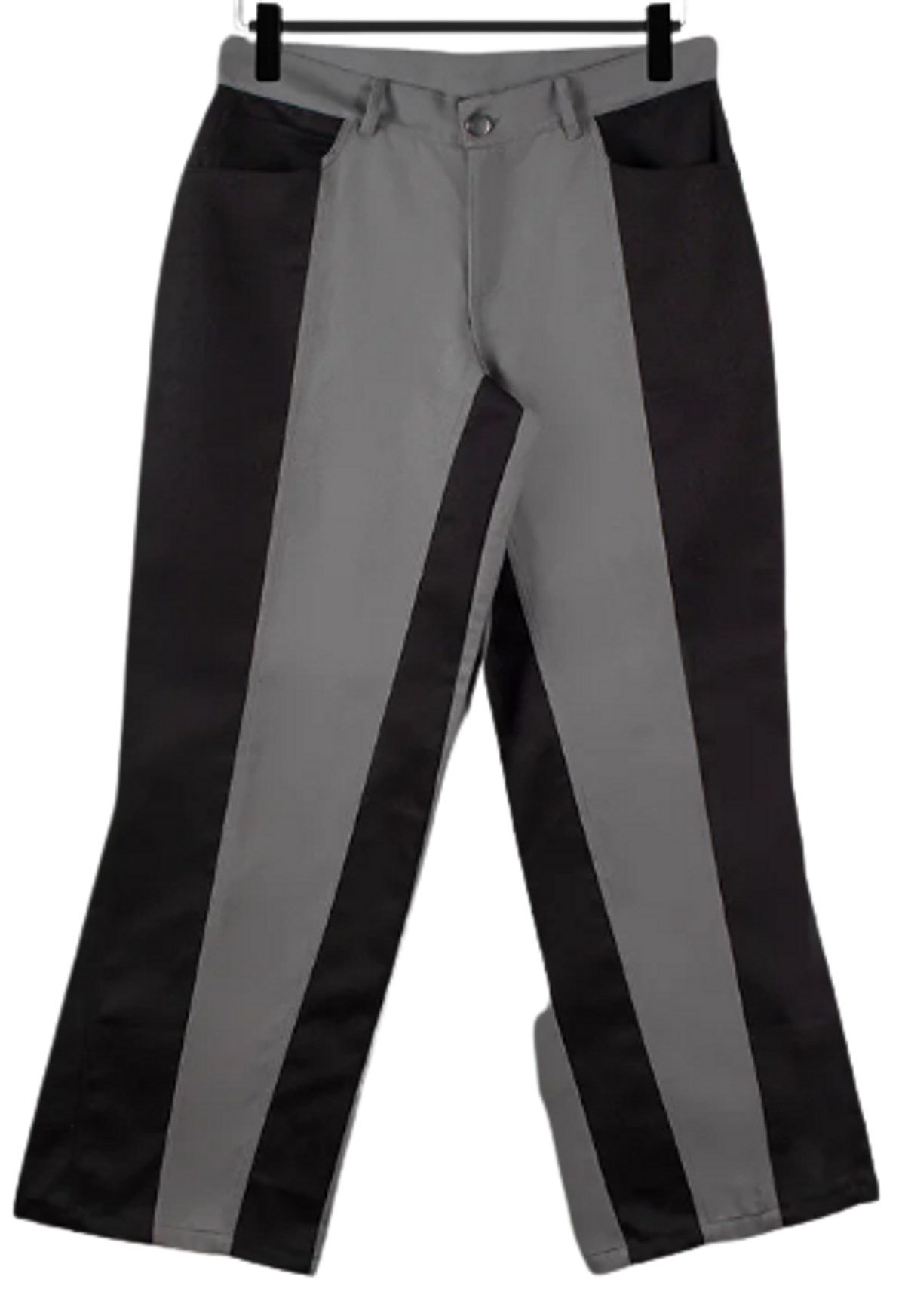 Pas Une Marque Flare Denim Grey Black Pants
