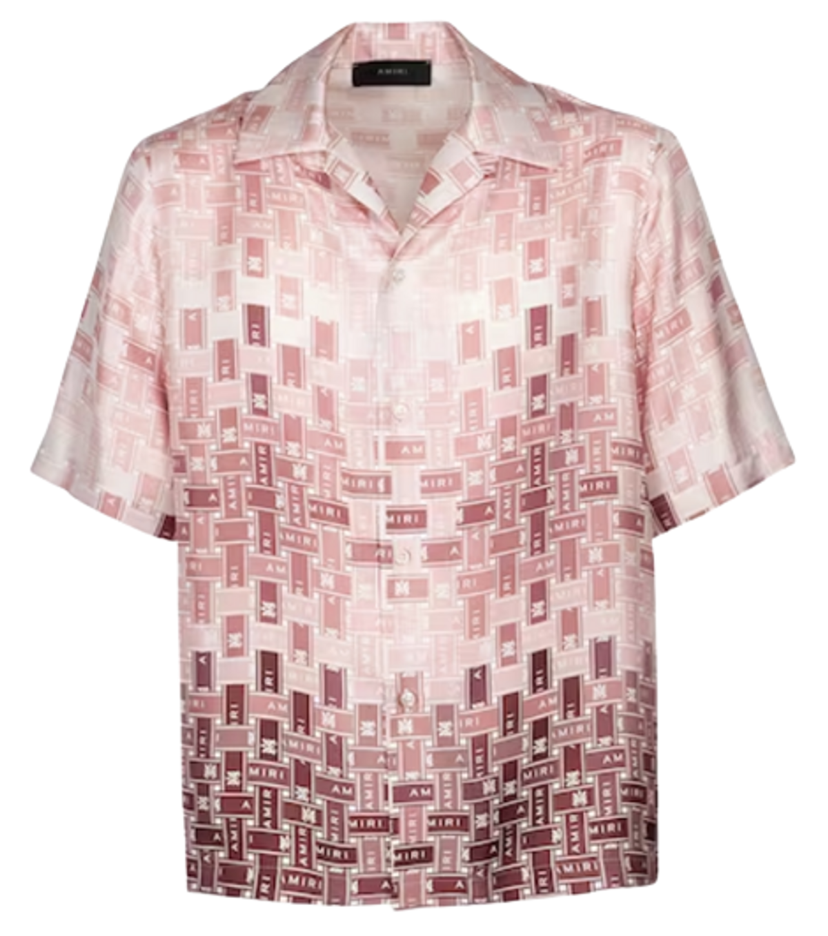 Amiri Gradient Pink Bowling Silk Shirt