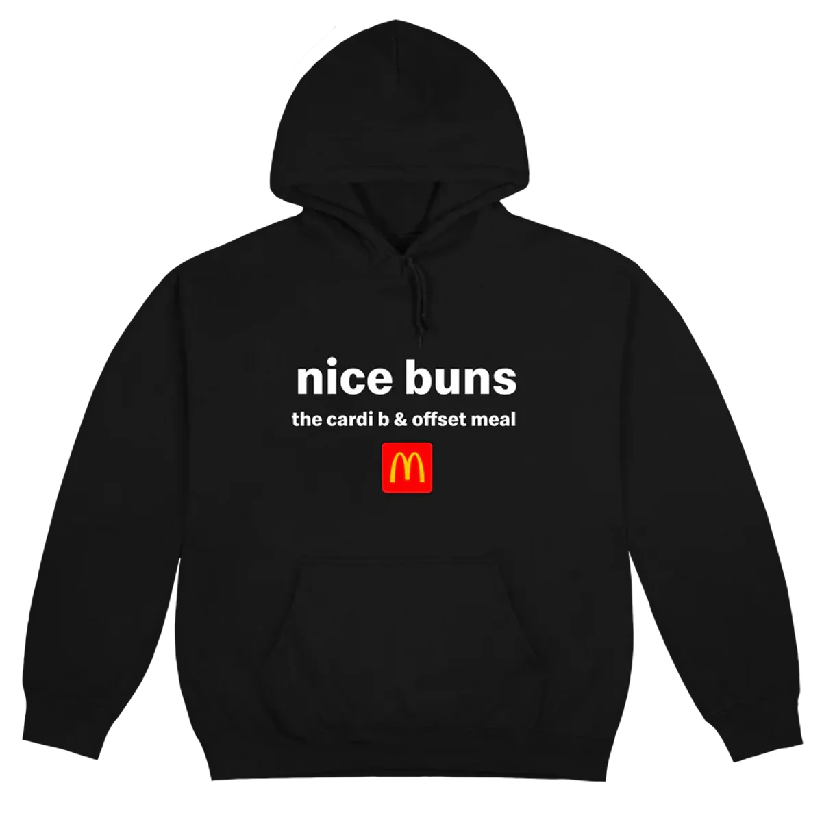 McDonald's Merch × Offset Merch × Cardi B Merch Nice Buns Black Hoodie