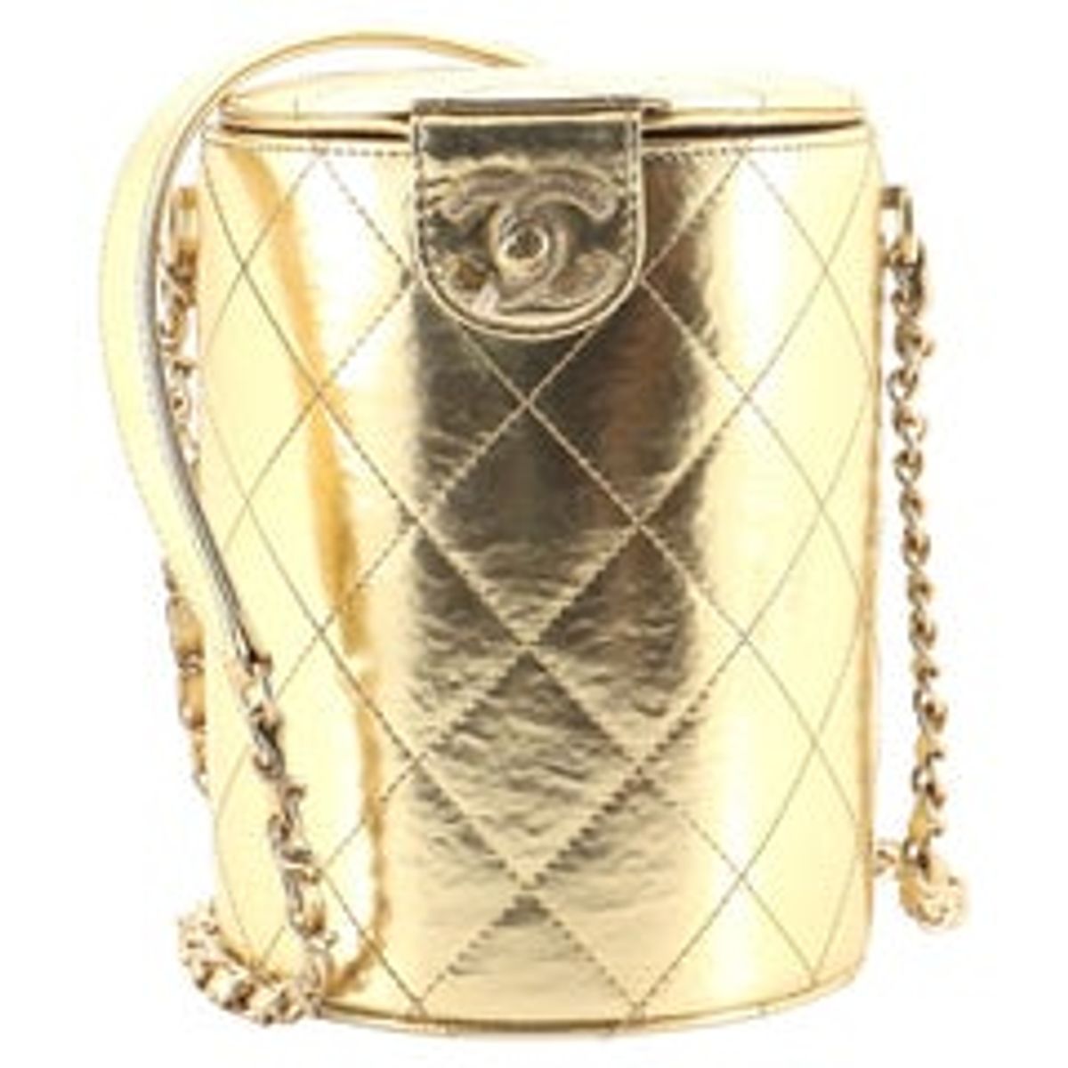 Chanel Metallic Calfskin Turnlock Vanity Case