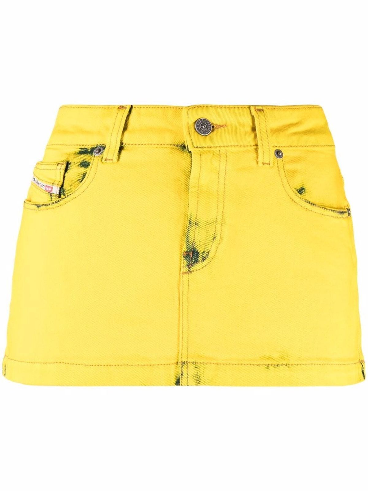 Diesel Distressed Denim Mini Skirt