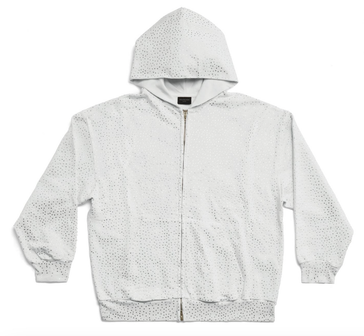Balenciaga Zip-Up White Hoodie