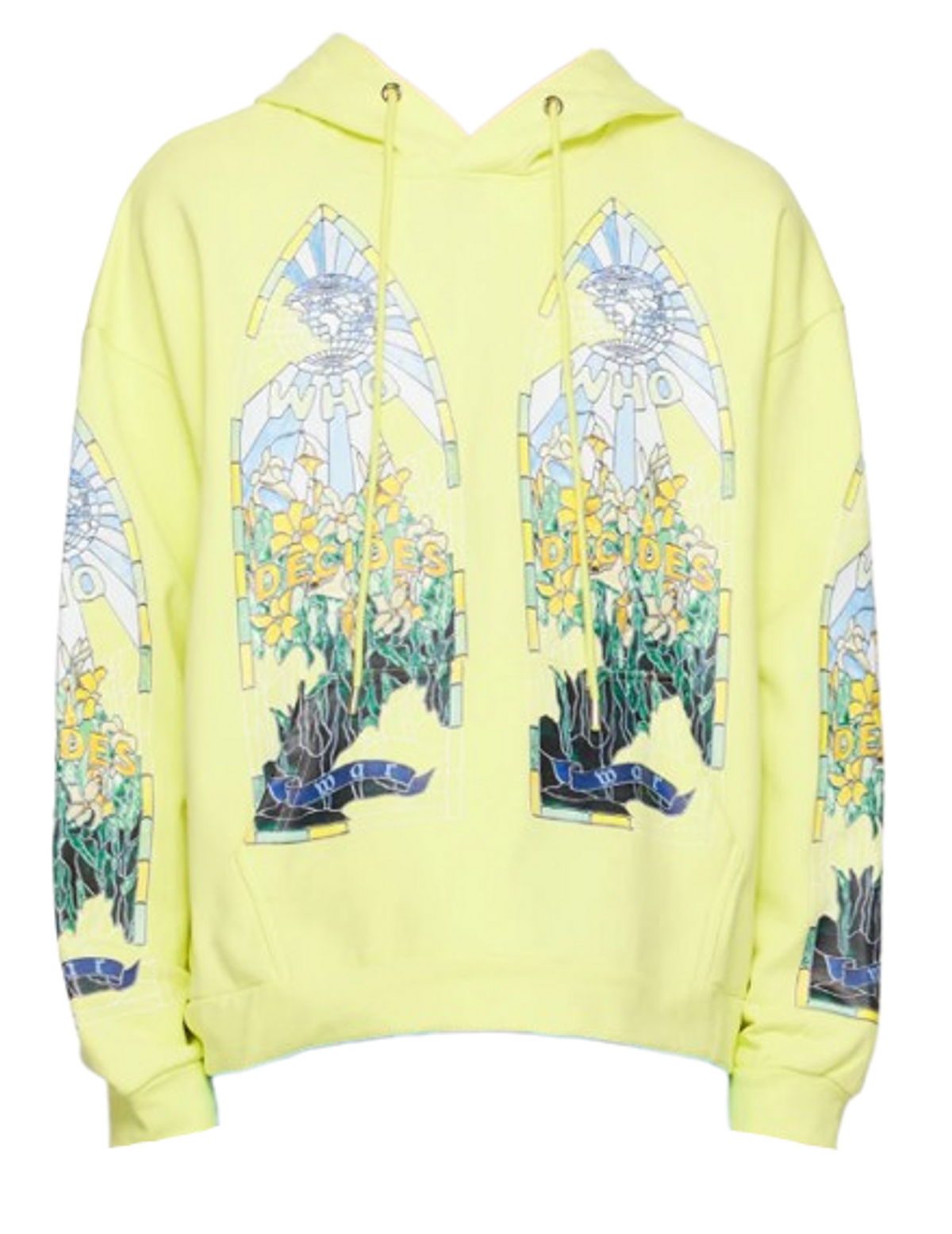 Who Decides War Yellow Fragmented Hoodie