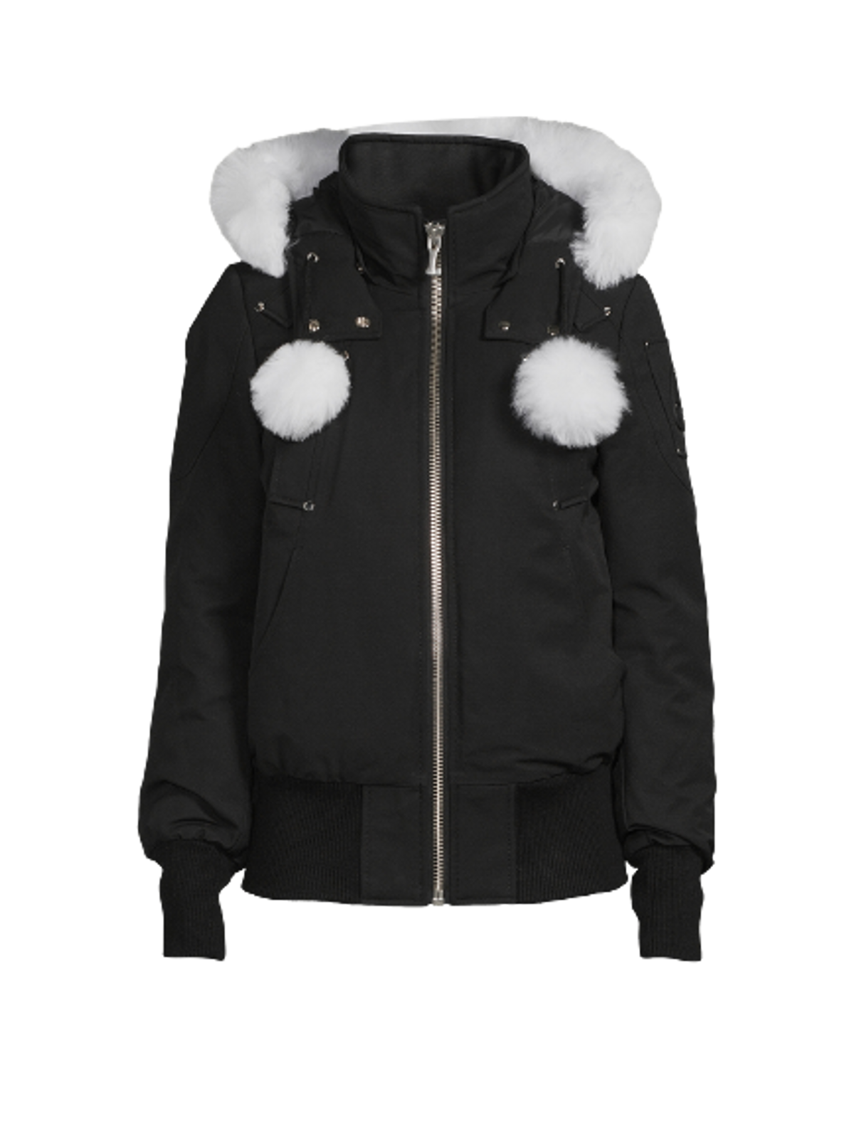 Moose Knuckles Debbie Shearling-Trimmed Down Bomber Jacket