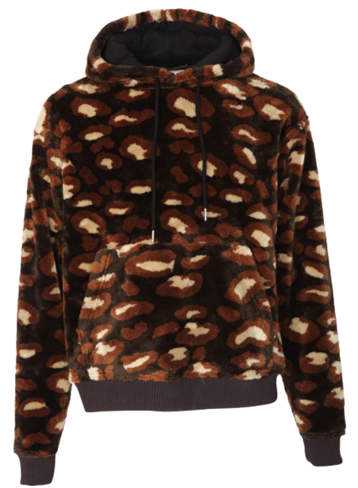 Cout De La Liberte Nate Sherpa Oversized Brown Hoodie