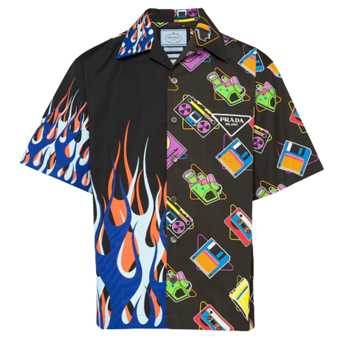 Prada Double Match Heavy Black Cotton Shirt
