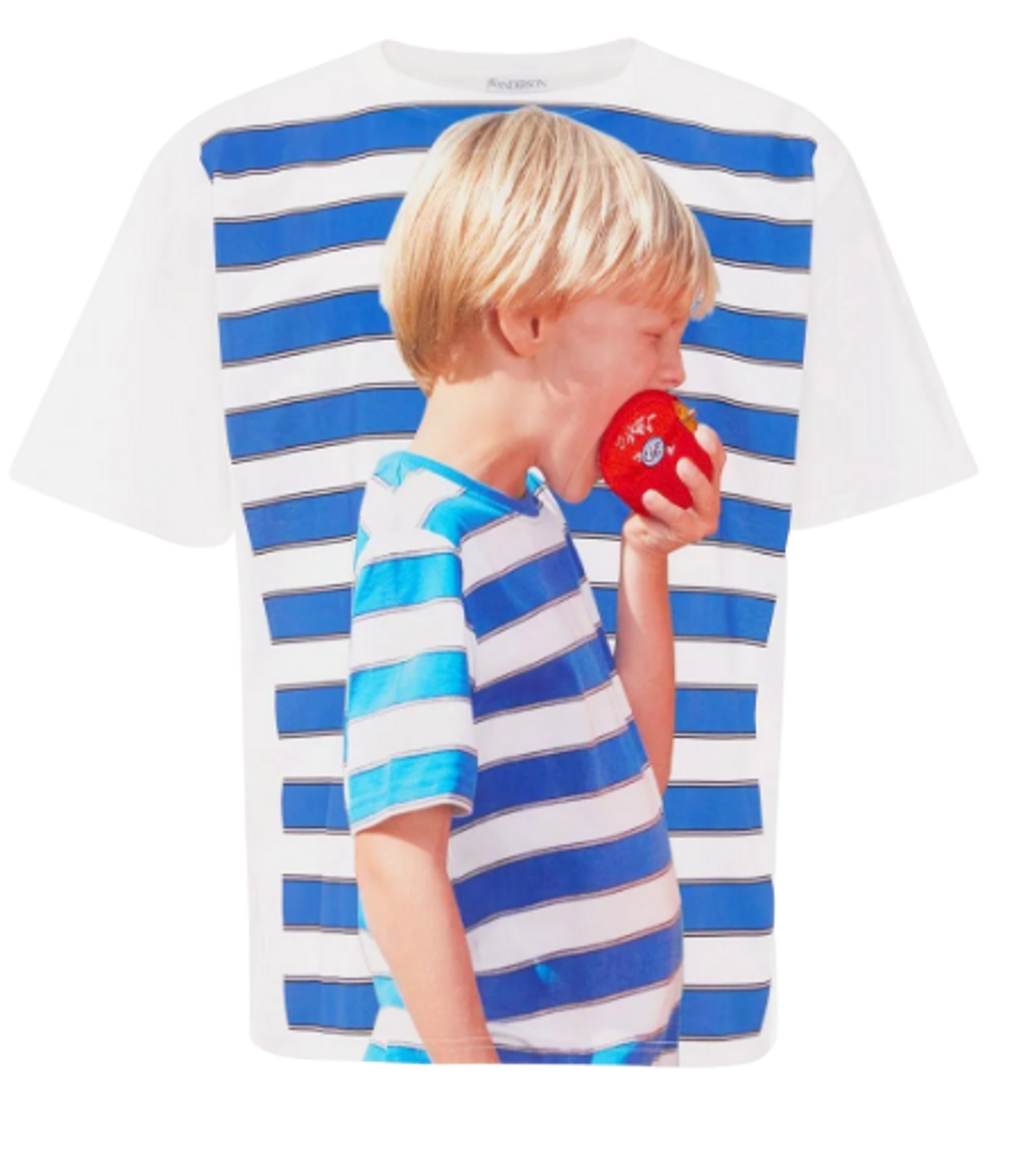 JW Anderson Graphic Print Oversized White T-Shirt
