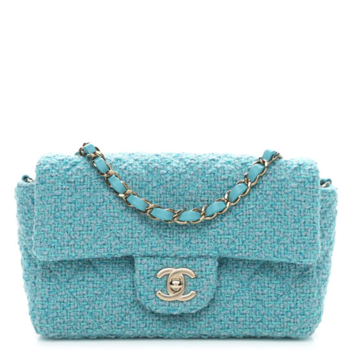 Chanel Wool Tweed Mini Rectangular Flap Bag