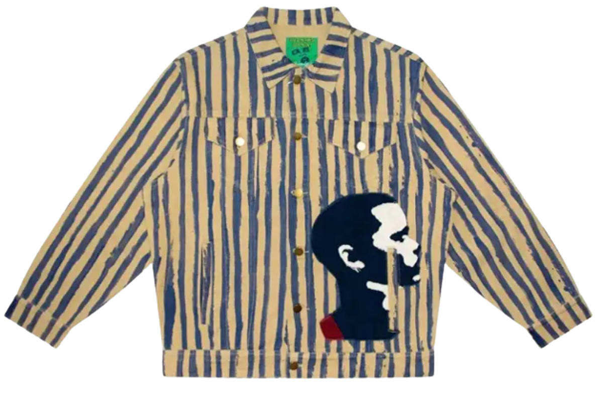 KidSuper Striped Denim Face Jacket WHAT’S ON THE STAR?