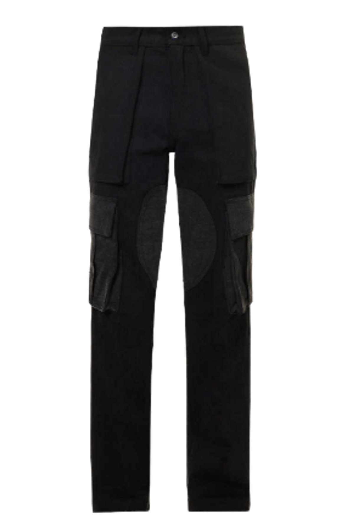 Nahmias Contrast Patch Relaxed Fit Flared Leg Stretch Cotton Trousers