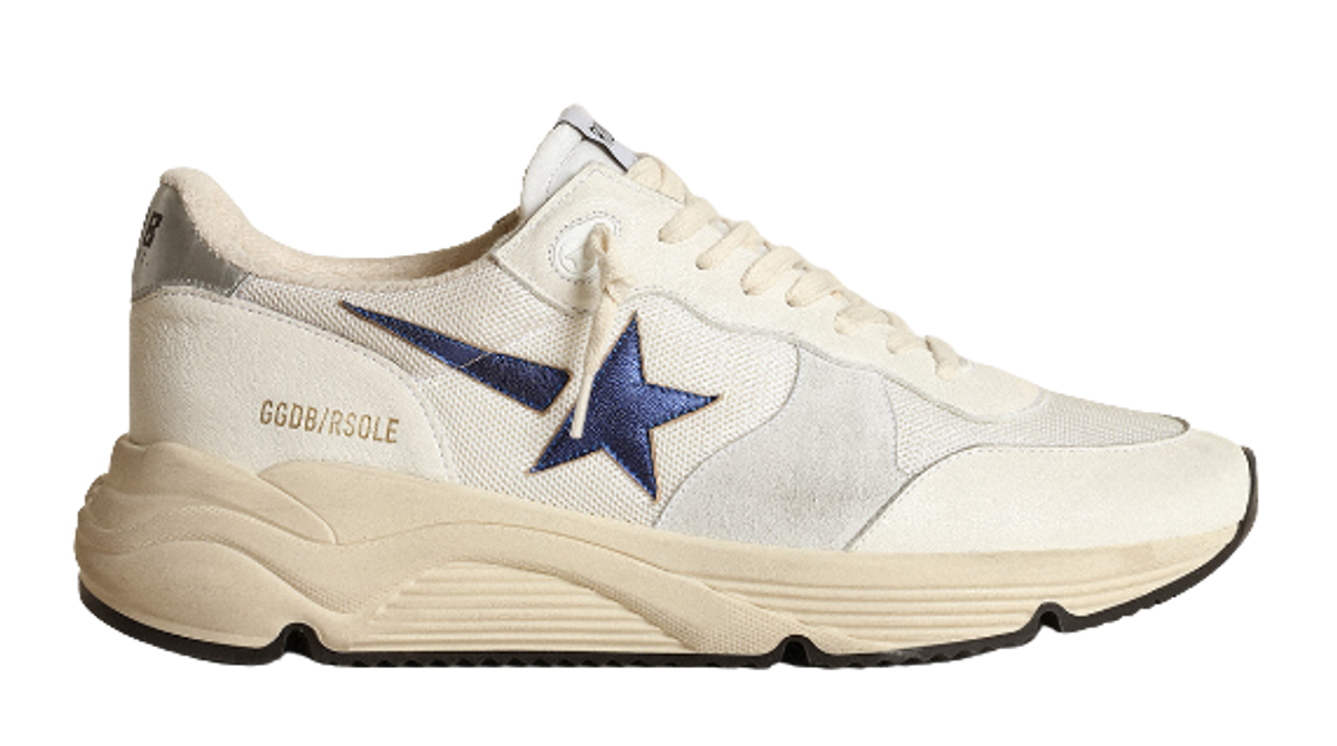 Golden Goose White Mesh And Nappa Leather Running Sole Sneakers