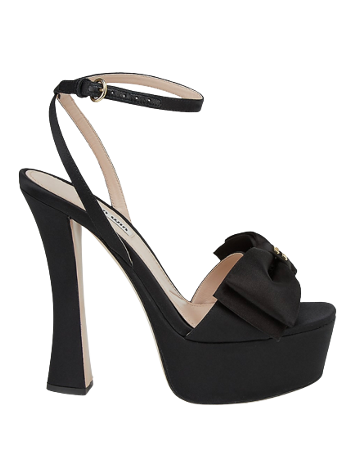 Miu Miu Black Calfskin Strap-On Sandals main image 1