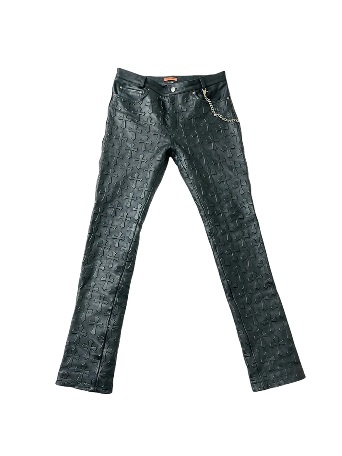 KillBillTheBrand Embossed Cross Leather Pants