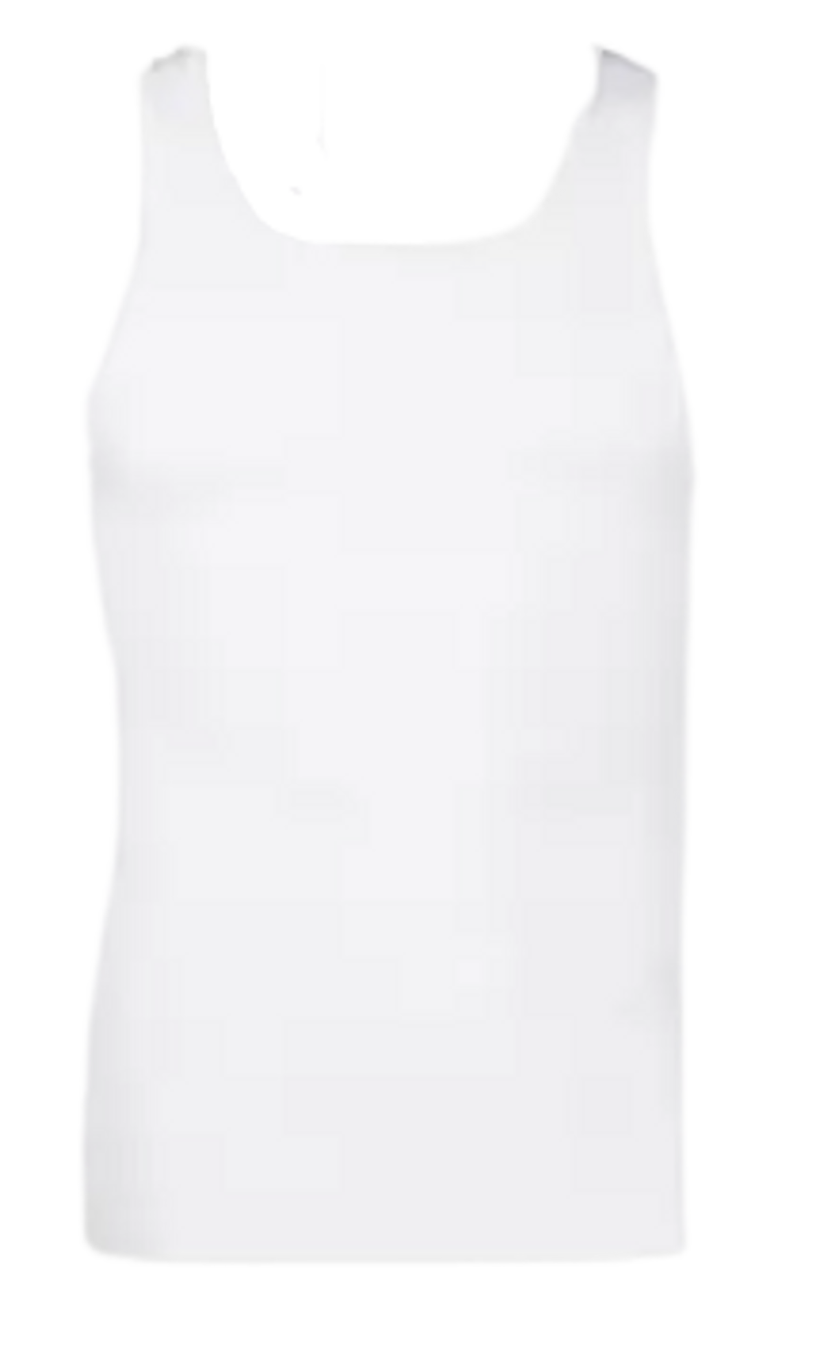 Hanes Ribbed Moisture Wicking Tank White Top